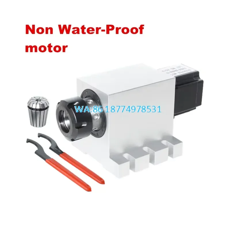 Wmwmnu CNC Harmonic Drive 4th Axis Rotary ER32 Chuck 50:1 Speed Reducing Ratio for Milling Mach3 Control System for