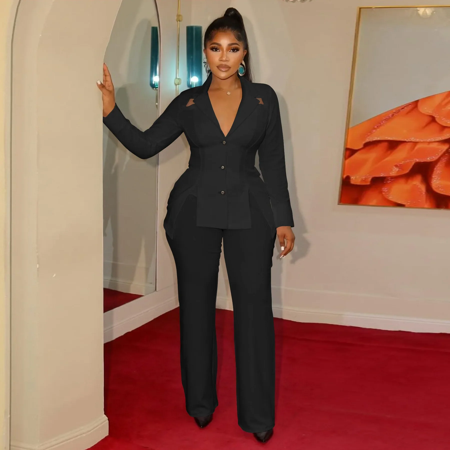 

Женские комплекты из 2 предметов Dashiki, Новое поступление в африканском стиле, одинаковые комплекты, комплекты из двух предметов, топ с длинными рукавами и брюки, костюмы, одежда