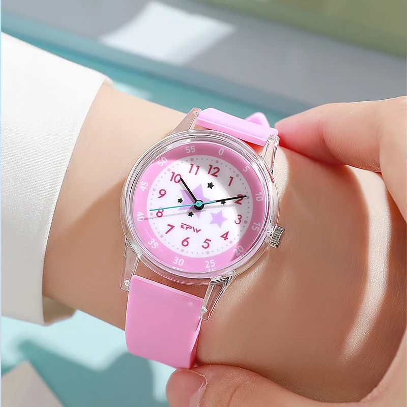 Children's Eco Friendly Silicone Strap Watch Waterproof For Elementary School Students Boys and Girls Kids Cartoon Wristwatch