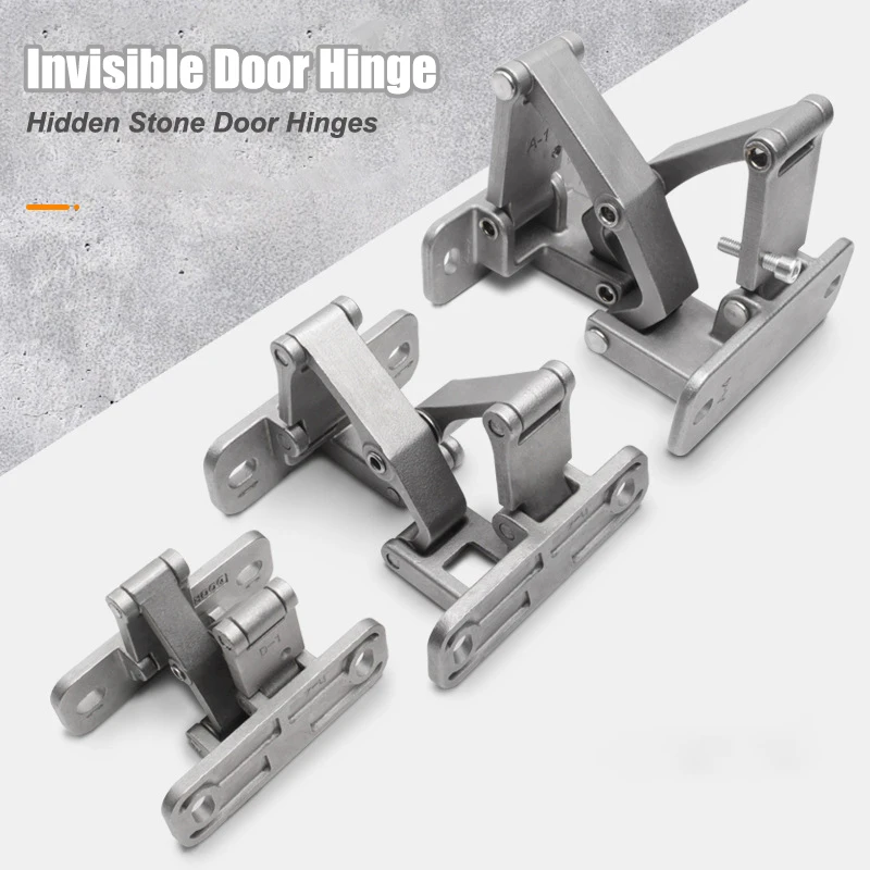 

1PC Invisible Stone Door Hinge Heavy-duty Door Hinge Stainless Steel Folding Hinge Multifunctional Large Opening Door Hardware