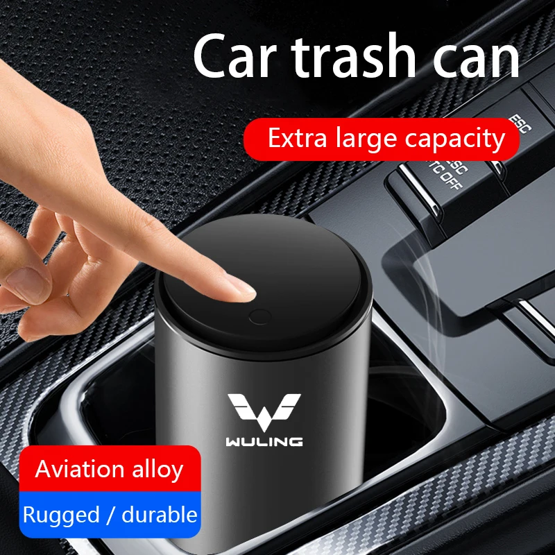 Car Trash Can Waste Rubbish Bin Multifunctional Garbage Basket Storage Box Accessories for Wuling Cloud KIWI EV 730 510 530 560