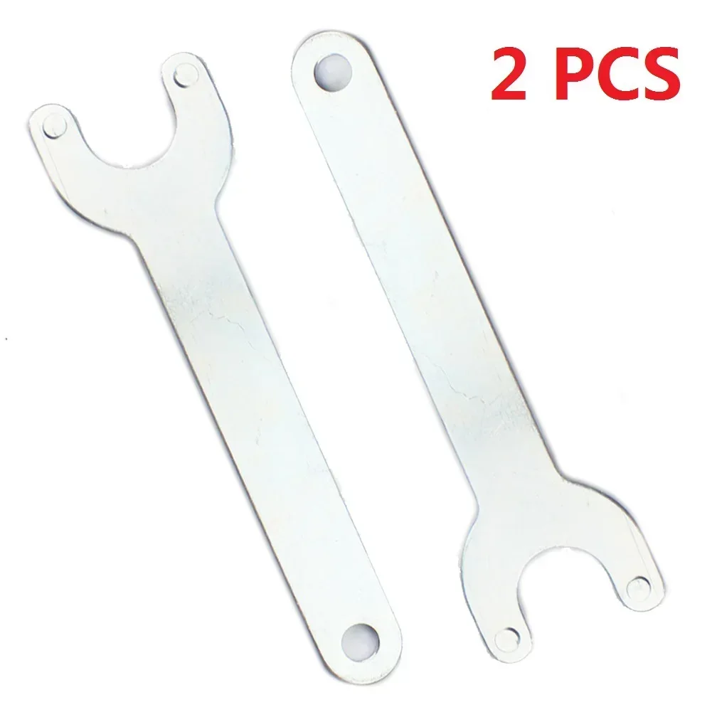 2pcs Angle Grinder Spanner Wrench 125/150mm Key Tool For Marble Machine Electric Drill Replacing Grinding Disc Shaft Hand Tools