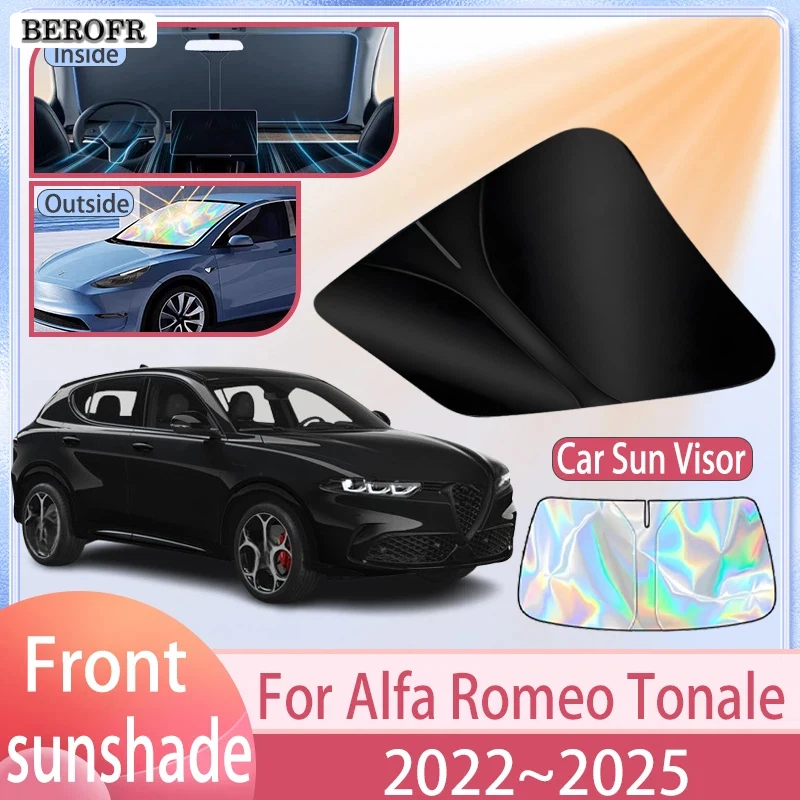 Солнцезащитный козырек для автомобиля Alfa Romeo Tonale 2022-2025: защита лобового стекла от УФ-излучения, аксессуары