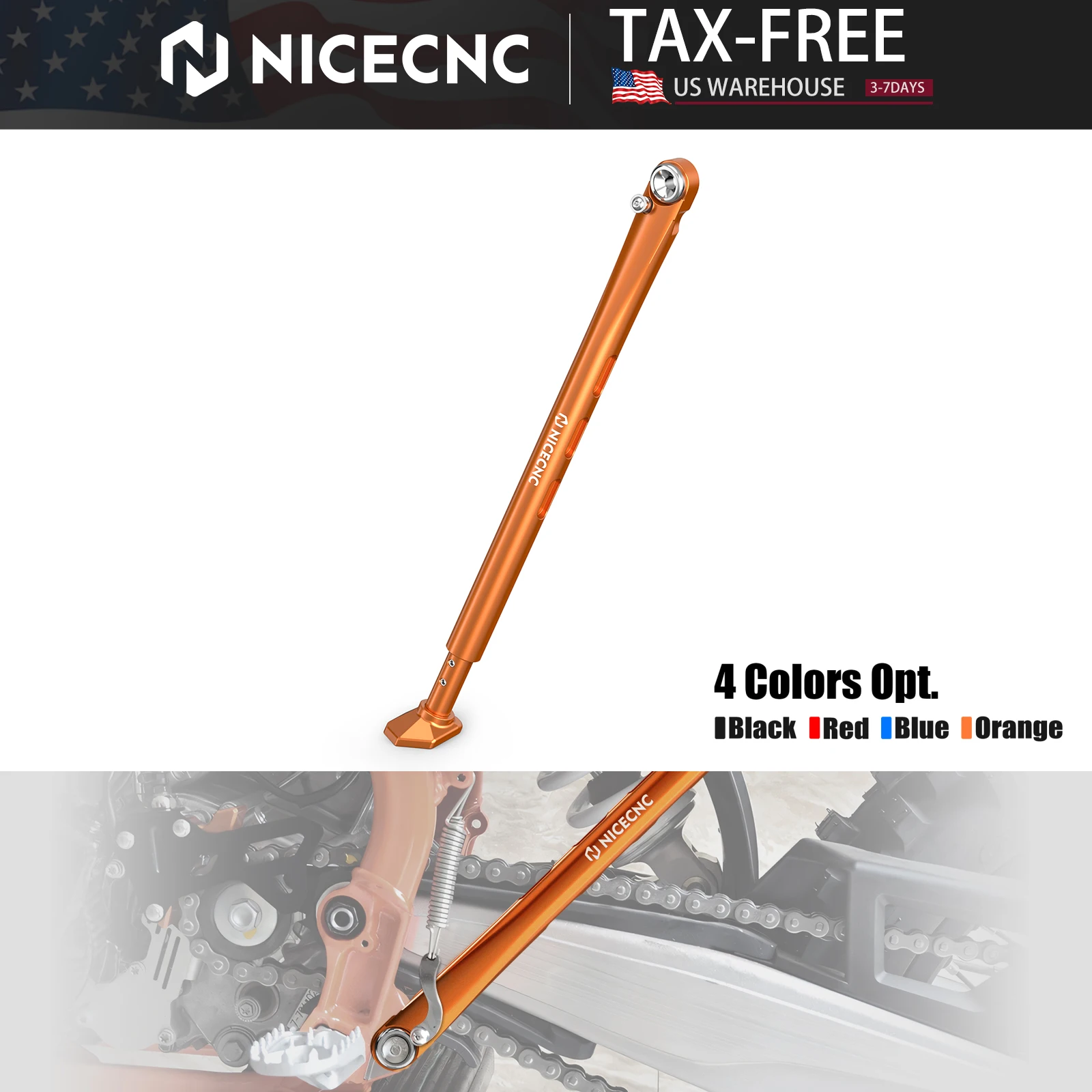 

For KTM EXC 300 2008-2023 EXC 250 EXCF 350 EXC 450 XCW 300 XCF-W Adjustable Kickstand Kick Side Stand XC 300 XCF 350 2008-2022