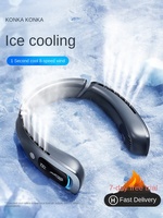 Konka neck-hanging fan portable small charging fan neck-hanging refrigeration ice porcelain cooling.