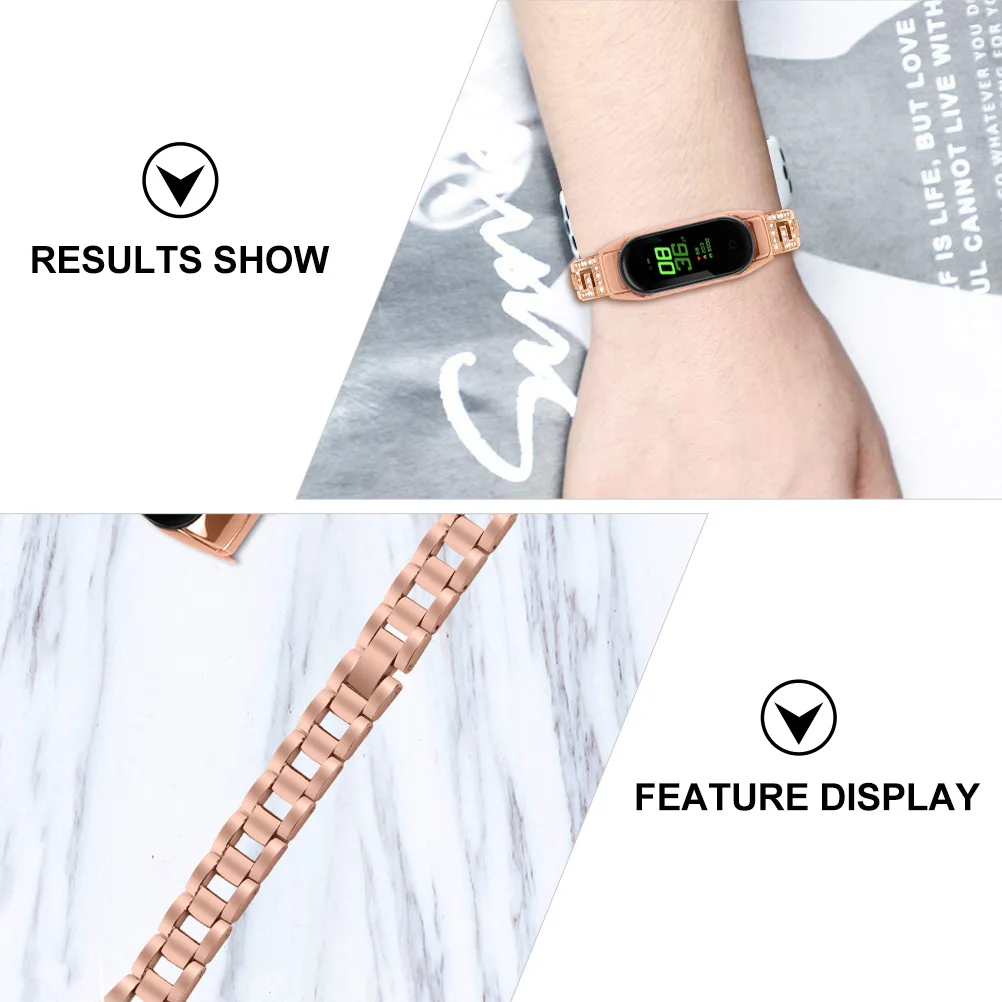 Gelang Jam Tangan Desain Berlian dari Paduan Seng, Nyaman, Kokoh, Tahan Lama, dan Dapat Disesuaikan, Pengganti Tali Jam Tangan