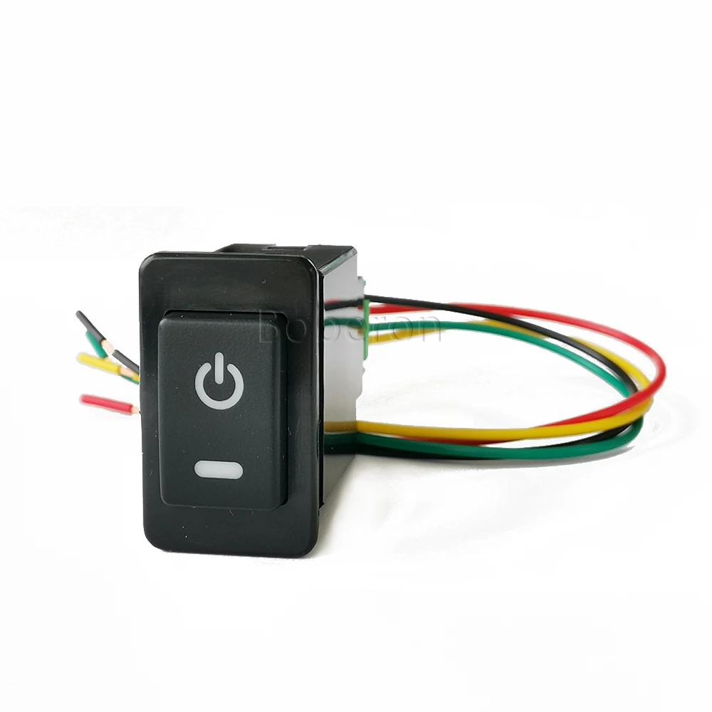 1PC For Nissan Patrol Y60 Accessories Car Modified Key LED Light Bar DRL Front Fog Lamp Power On Off Switch Button With Wire