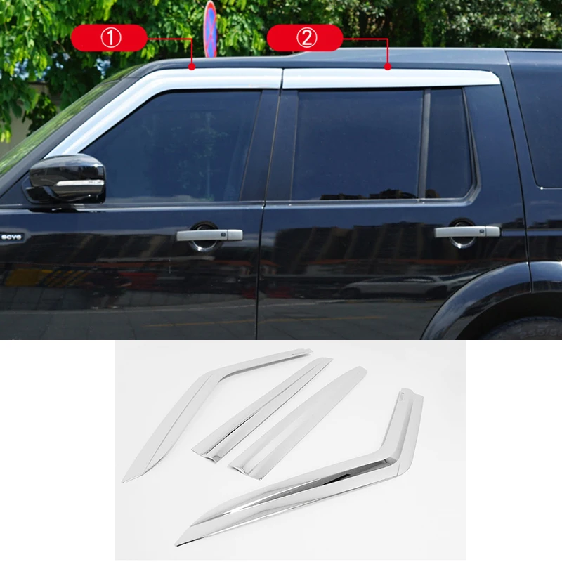 

FIT For Land Rover Discovery 3 4 LR3 LR4 2005-2016 chrome black waterproof Door Window Visor Vent Shades Sun Rain Guard