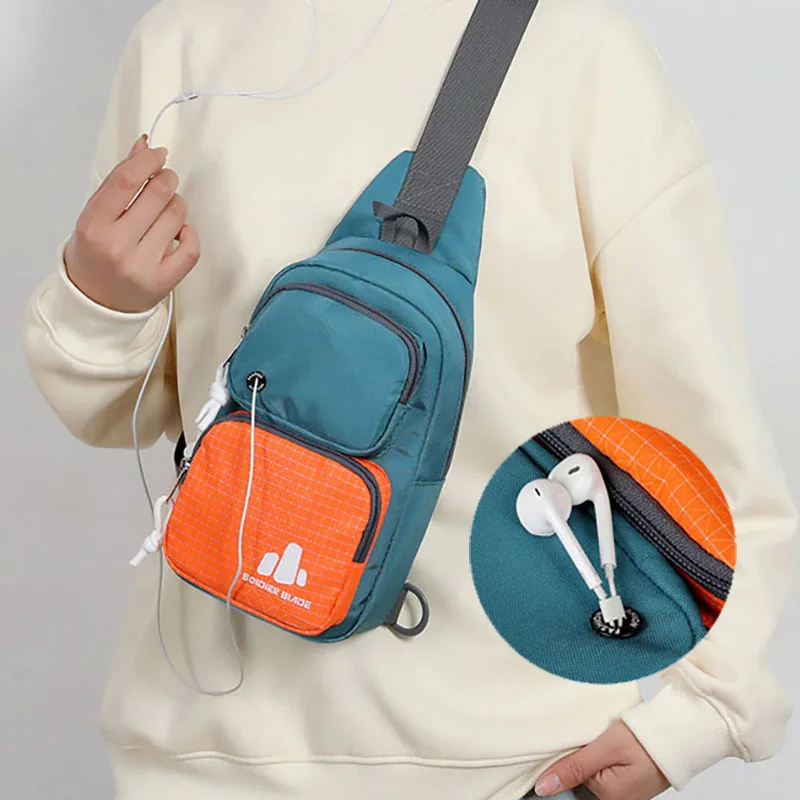 

Men Fashionable Color Combination Chest Bag Multi-layer Lightweight Daily Going Out Commuting Crossbody Bags Shoulder Bag