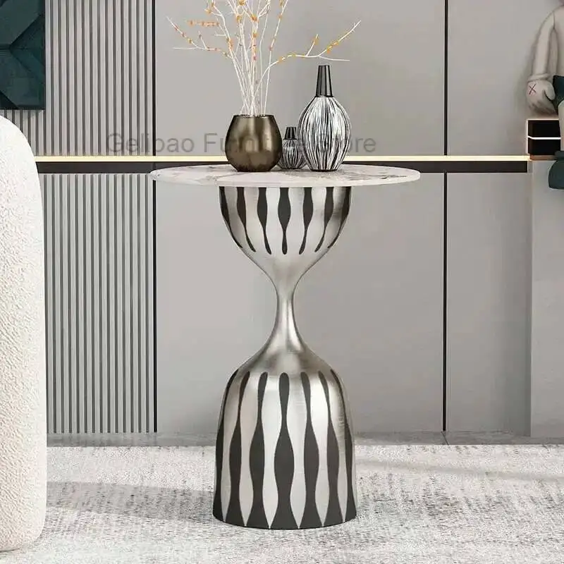 

Room Metal Sofa Wrought Iron Side Living Table Coffee Table Balcony Study Storage Side Table Bedroom Round Bedside Sides Tables