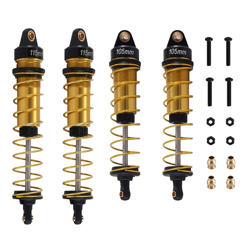 4szt Metalowy amortyzator przedni i tylny do Arrma 1/10 SENTON Granite Typhon Big Rock 4X4 BLX Upgrade Parts