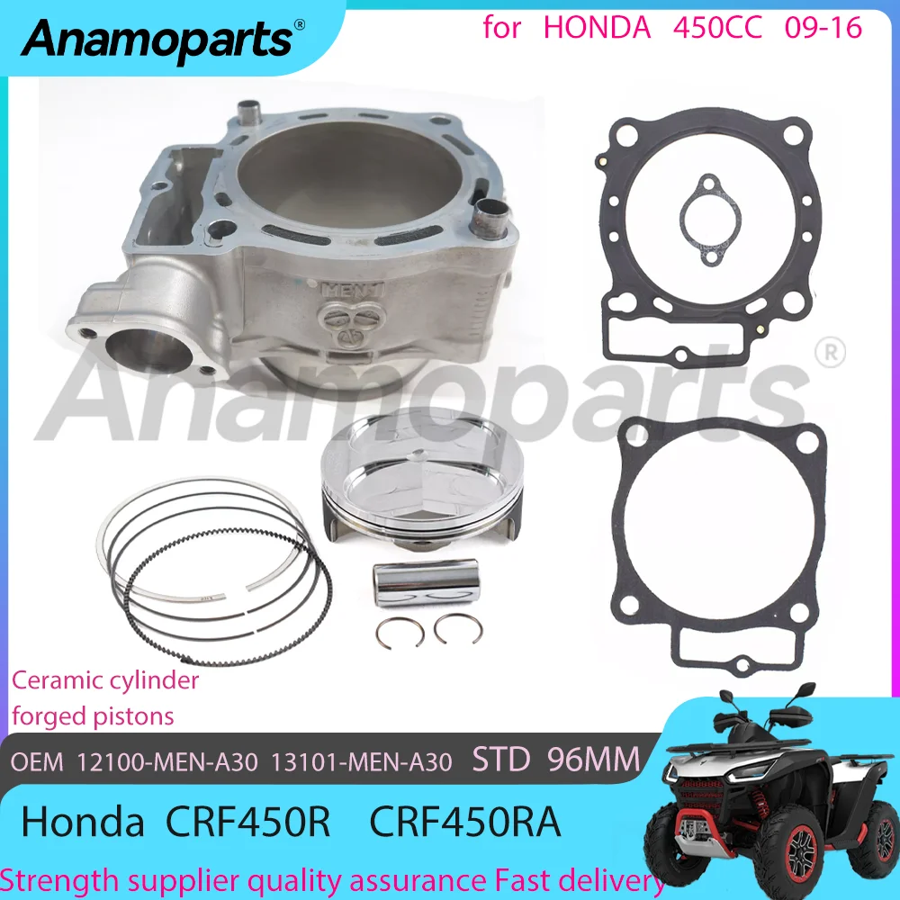 STD 96MM motor Engine Parts cylinder piston gasket Overhaul Rebuild kit for 09-16 Honda CRF450R CR 450 CC 450CC 12100-MEN-A50