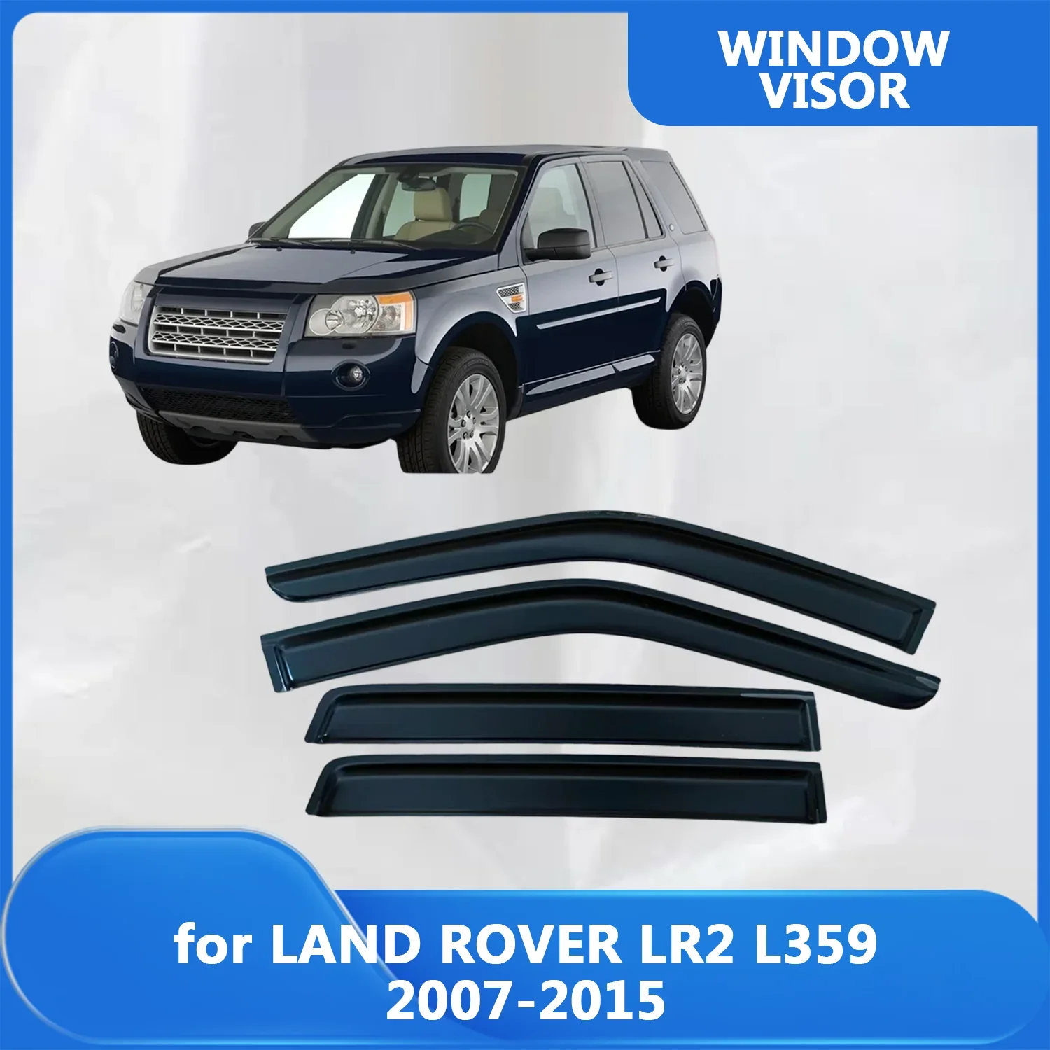 

Window Visor for LAND ROVER LR2 L359 2007 2008 2009 2010 2011 2012 2013 2014 2015 Wind Deflectors Rain Guards Door Visor Vent