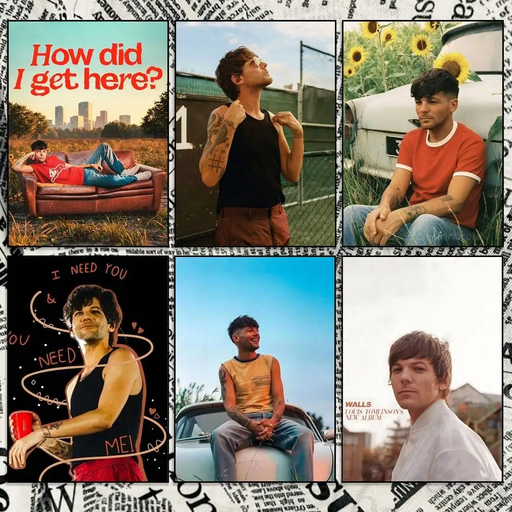 How Did I Get Here Louis T-Tomlinson Poster Self-adhesive Waterproof Paper Sticker Coffee House Bar Room Wall Decor