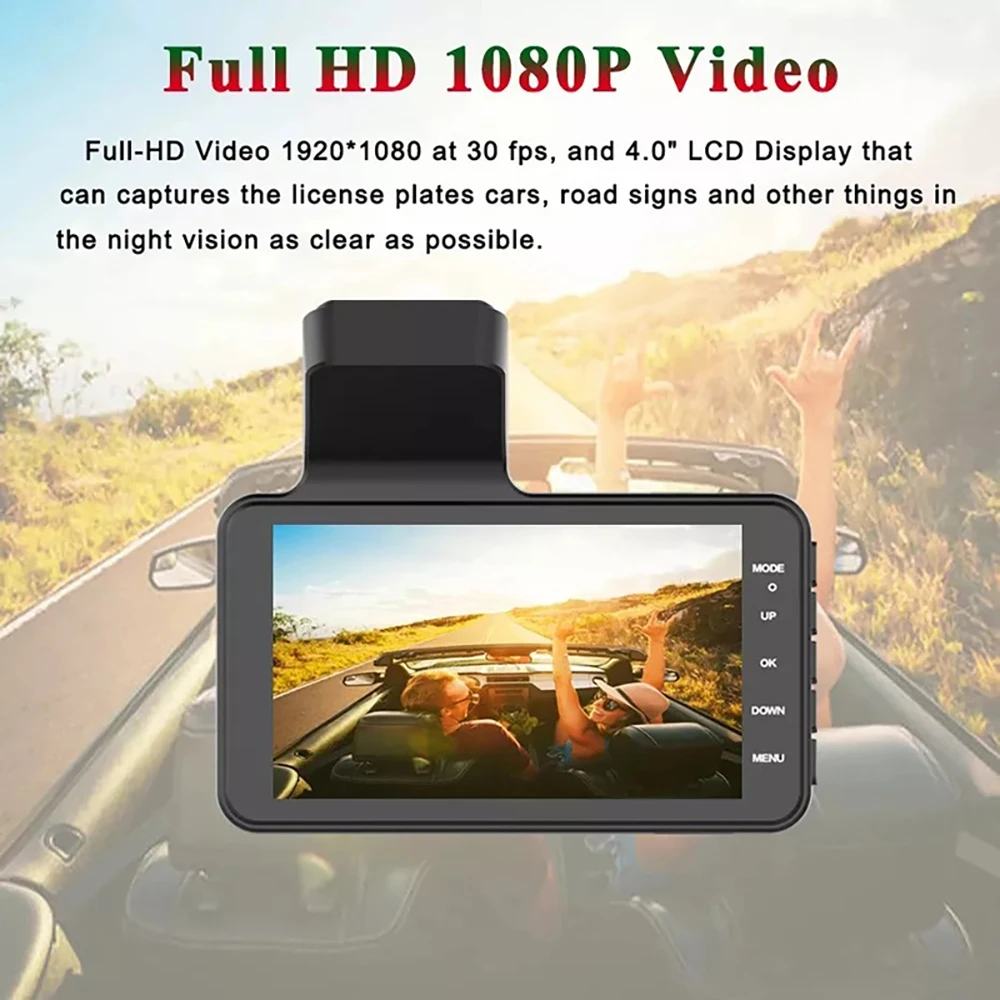 Car DVR 1080P Full HD Drive Video Recorders Rear View Camera Dual Lens GPS WiFi Dash Cam Night Vision Parking Monitor Black Box