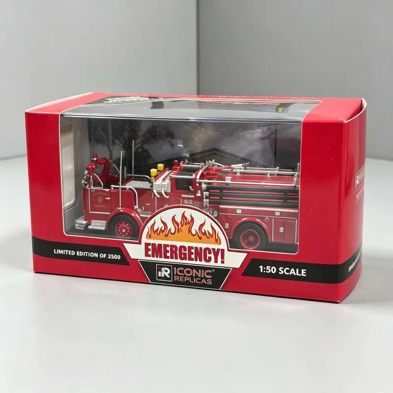 IR 1:50 1965 Crown Firecoach Pumper, Alloy Diecast Fire Truck Model #51, LA County FD, Adult Collectibles,Hot selling item.