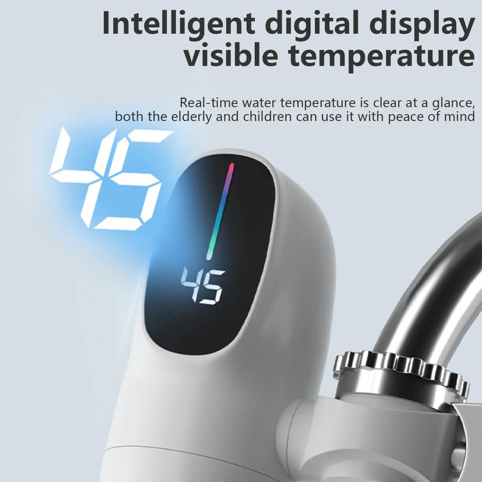 

Электрический нагревательный кран с быстрым нагревом воды, цифровым LED-дисплеем, аксессуар для ванной комнаты, отеля, кухни