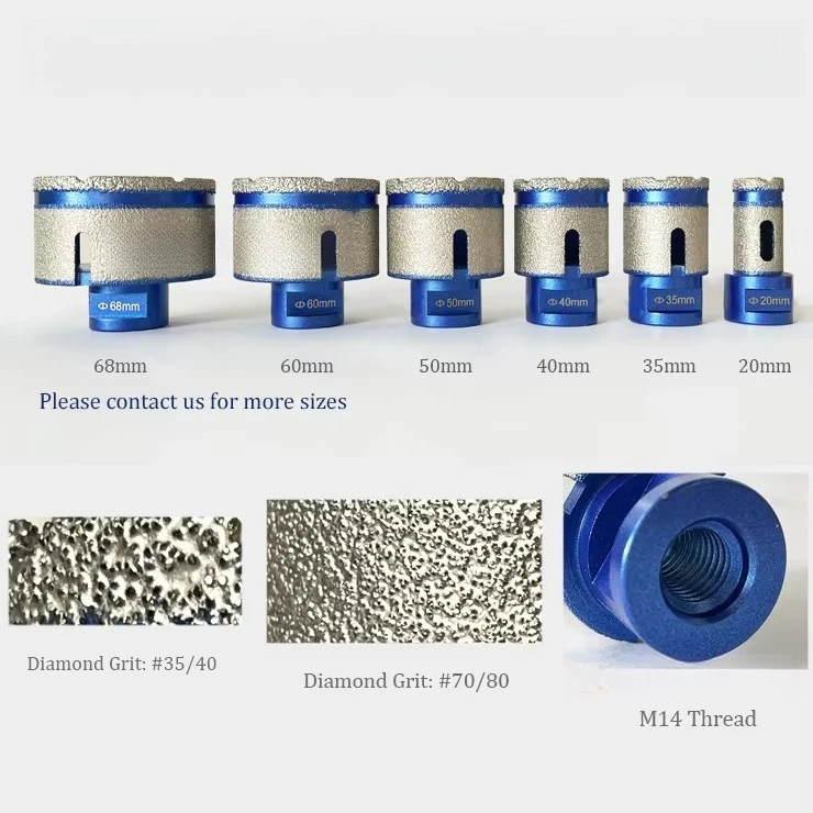New Vacuum Brazed Hole Opener Hole Saw Drill Bit Manufacturer Diamond Core Bit Diamond Crowns Diamond Finger Drill Bits Set