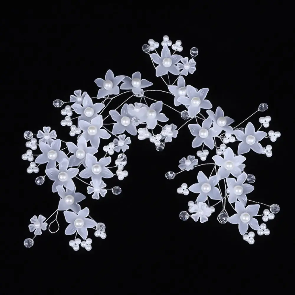 

Fashion Elegant Bridal Headwear Fairy Tassel Flower BarrettesBridal Headwear Luxury Pearl Wedding Headdress Hair Jewelry