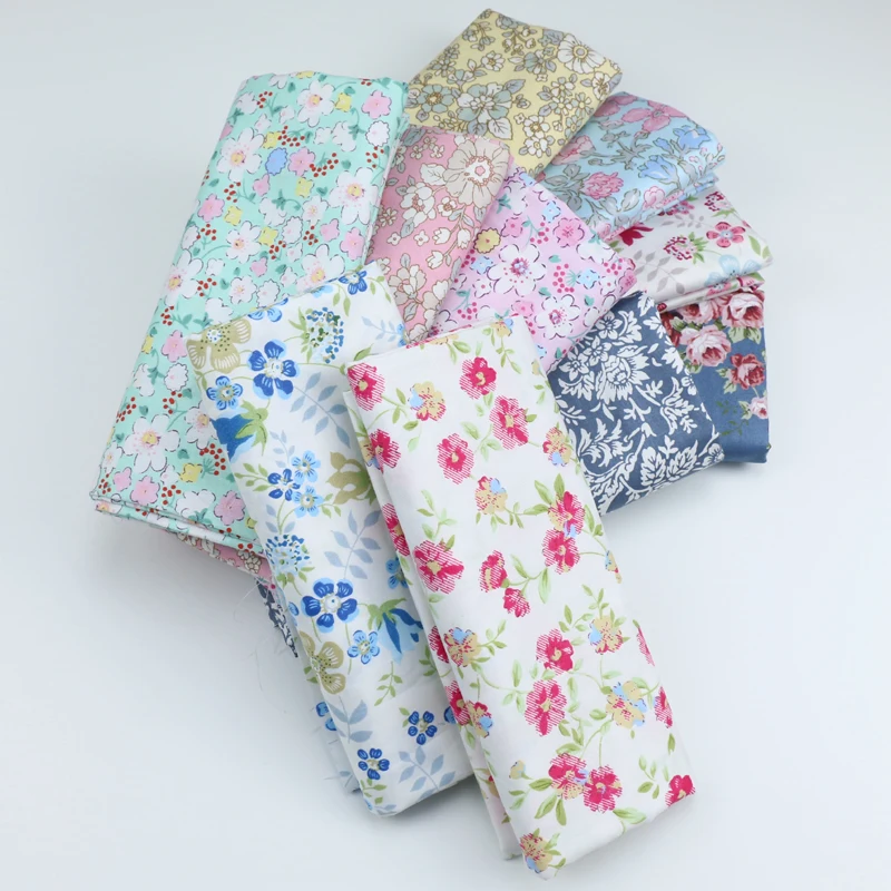 

160x50cm Floral Twill Cotton Fabric for DIY, Children's Wear Cloth, Make Bedding, Quilt Home Decoration Sewing Cloth