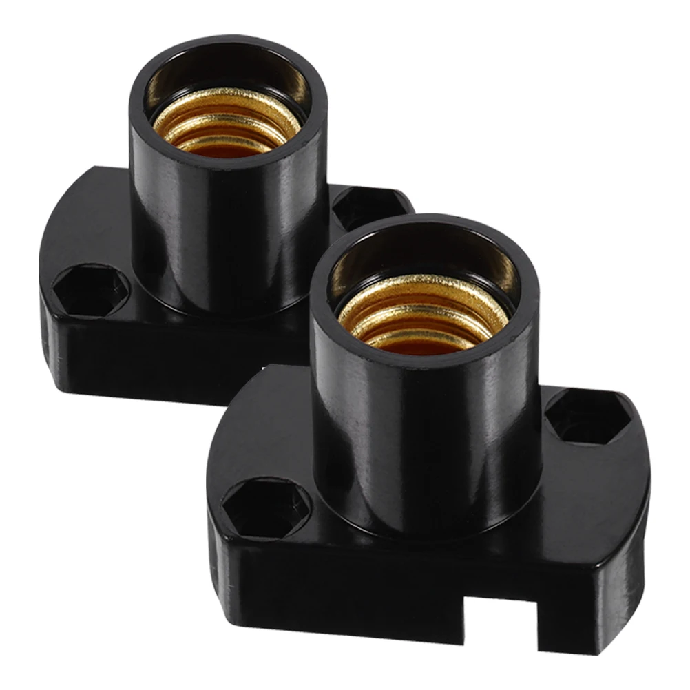 

2Pcs E12 Lamp Holder Surface Mount Rectangular Design Black Finish for Vintage Pendant Lamp Repair Light Bulb Socket Replacement