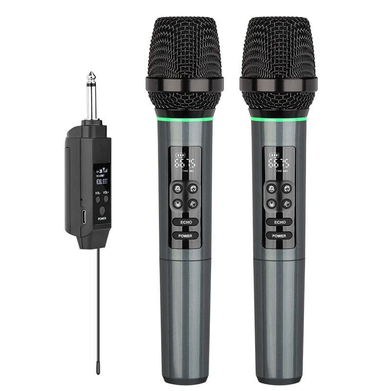 

Professional Portable Wireless Dynamic Noise Cancelling Handheld Microphone Universal Lightweight for Karaoke Singing