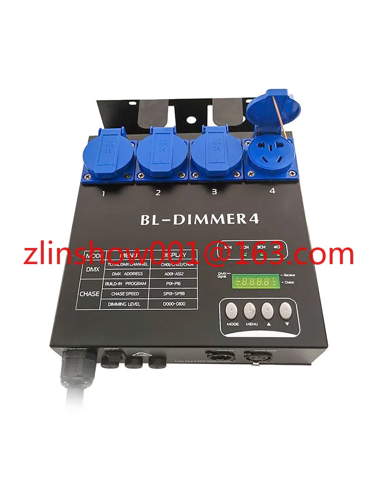 Stage Lighting DMX512 Signal 4-Way Digital Small Silicon Box Dimmer 6-Way Power Supply Hanging-Type Dimmer Straight-through