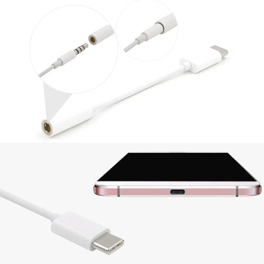 USB C To 3.5mm Headphone/Headphone Jack Cable Adapter USB Type C Audio Aux Connector Adapters Cable For iPhone