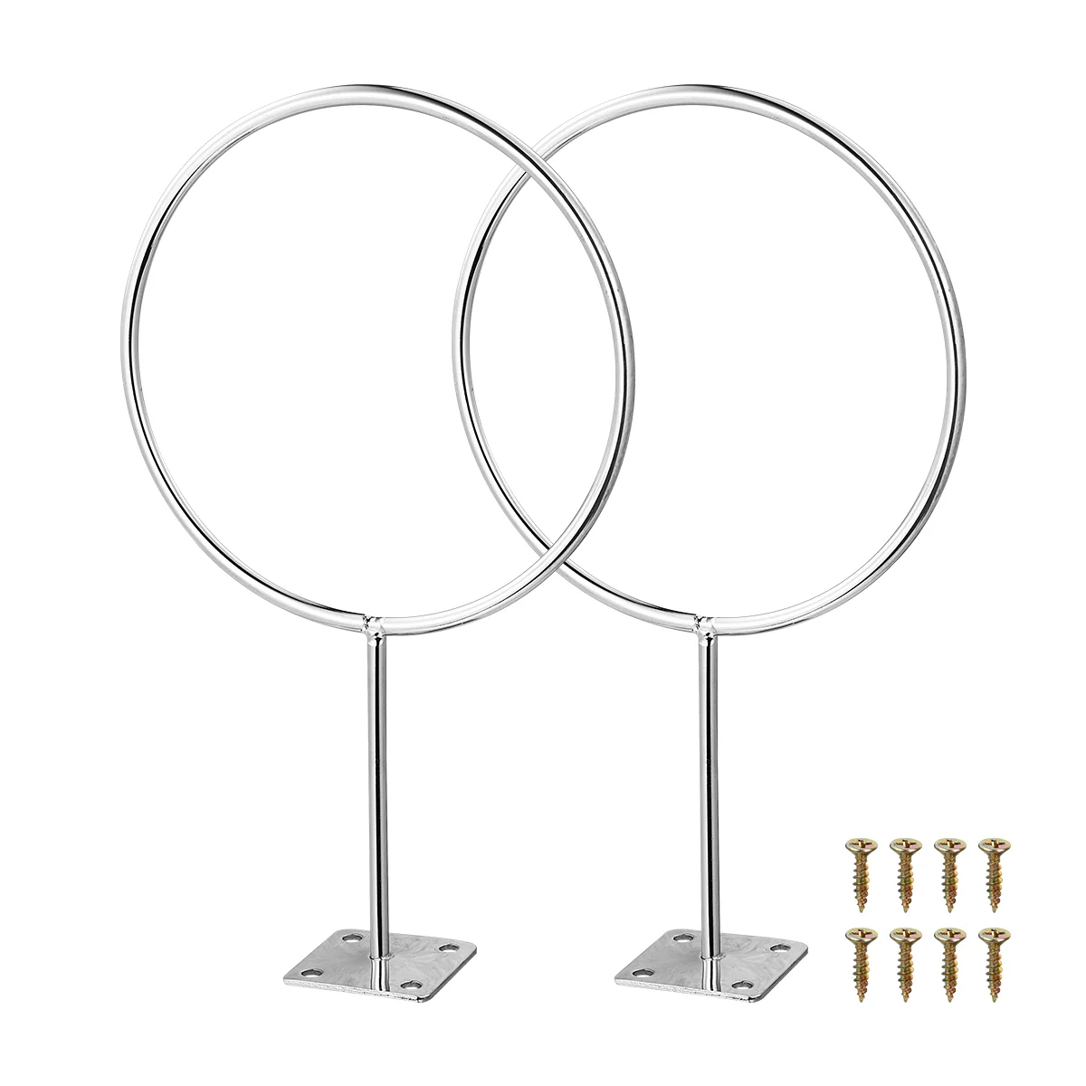 VORCOOL 2PCS Stainless Steel Wall Mount Sports Ball Rack Display Ball Holder for Basketball Soccer Football Volleyball Exercise