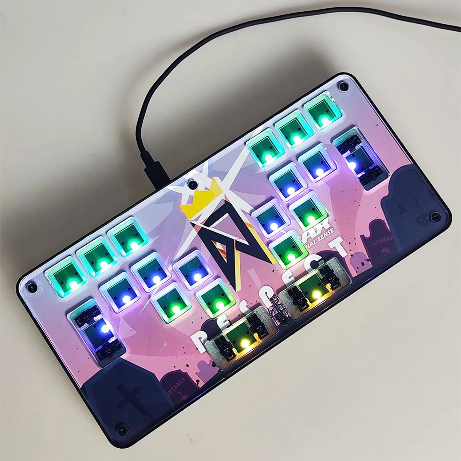 Magnetic Switch Gaming Keyboard DJMAX Game Macro Programmable Hall‑Effect Keyboard 20Key Wired RT Keyboard