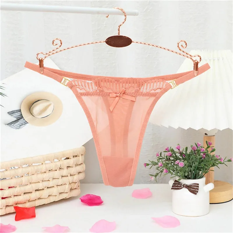Bragas sexis de malla transparente para mujer, tangas, pantalones, ropa interior sin costuras, bragas con espalda en T, cintura baja transparente, cuerdas G, venta al por mayor, novedad de 2024