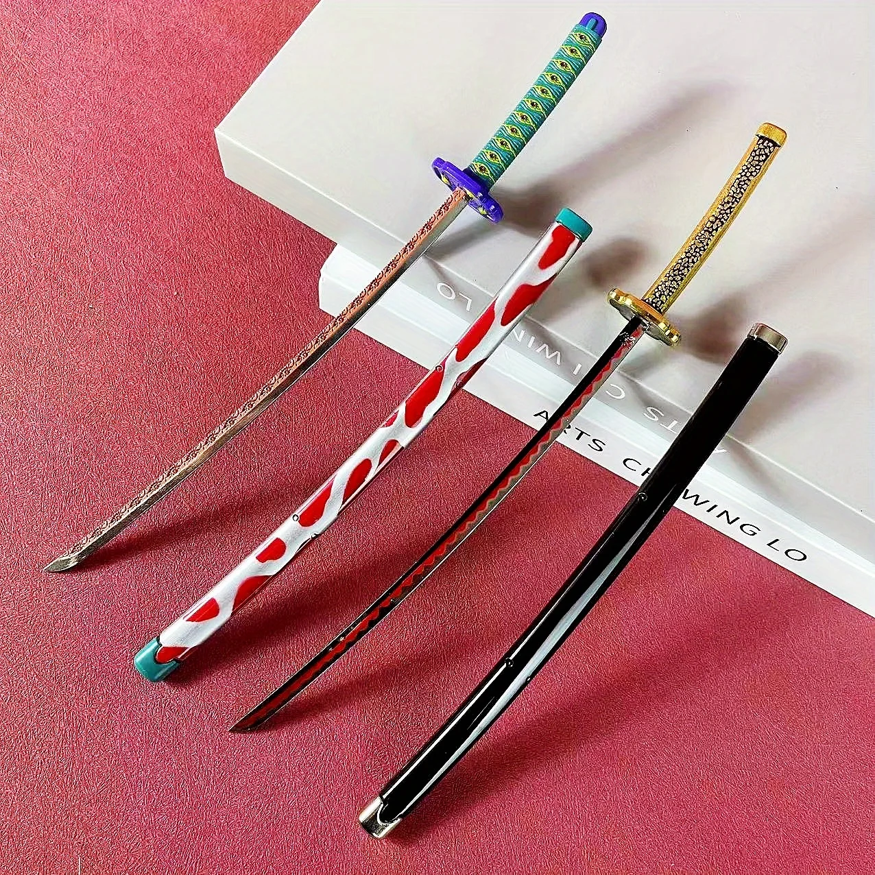 10inch Demon Slayer Katana Anime Yoriichi Kokushibo Ninja Knife Sword Real Size Japanese Katana Metel Original Samurai Sabre