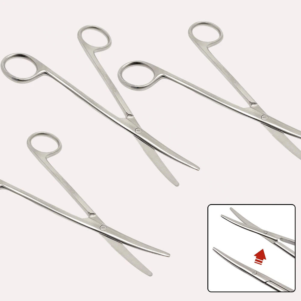 Metzenbaum Curved Scissors 3 PCS 14 cm TC Blunt Tips For Tonsil Surgery Delicate Tissue Cutting