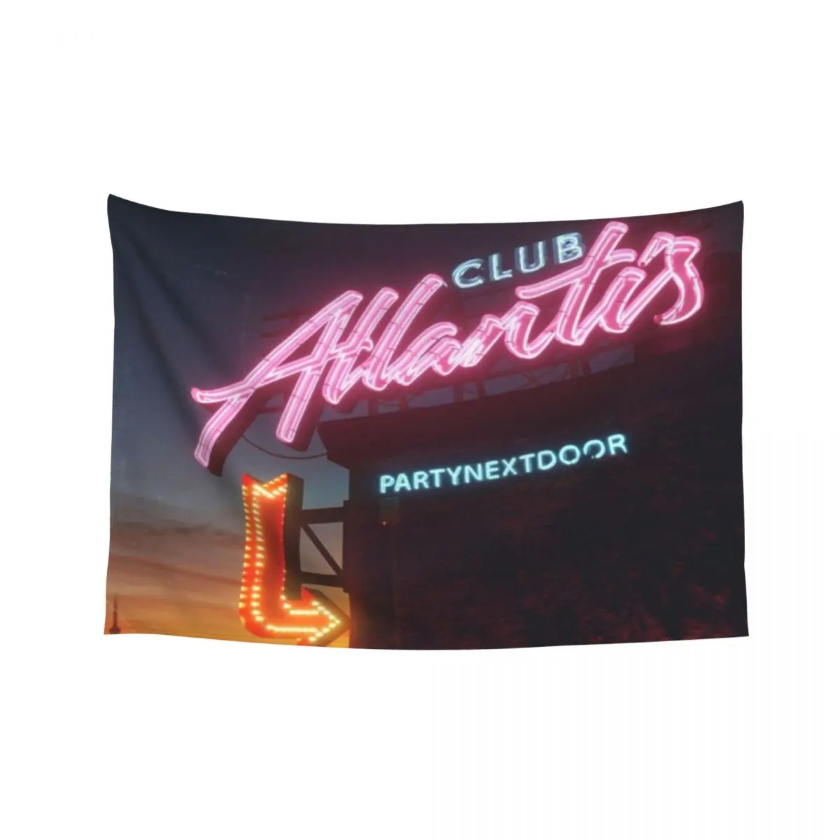 

Partynextdoor "Club Atlantis" New Album Tapestry Decorative Wall Decor For Room Tapestry