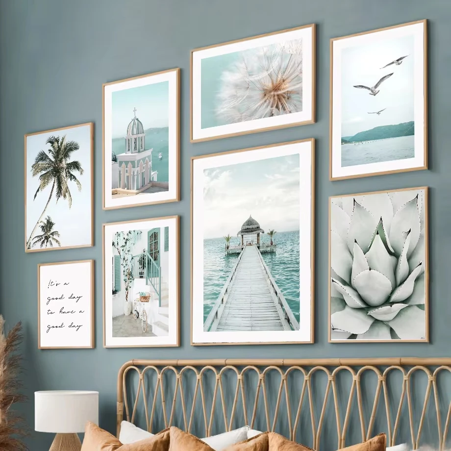 Dandelion Sea Bird Palm Tree Aloe Car Quote Landscape Posters Prints Canvas Painting Wall Art Pictures For Living Room Decor