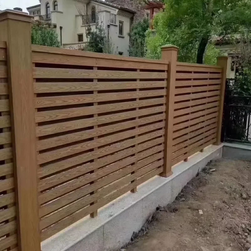 New Arrival Seamless WPC Privacy Fence Panel Solid Composite Wood-Alternative Fencing Custom Sizes Fencing