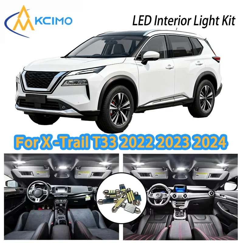 

KCIMO Interior LED Lights for Nissan X-Trail T33 (2022-2024) , 2 Color Options, Durable Quality, Bright, Interior Accessory