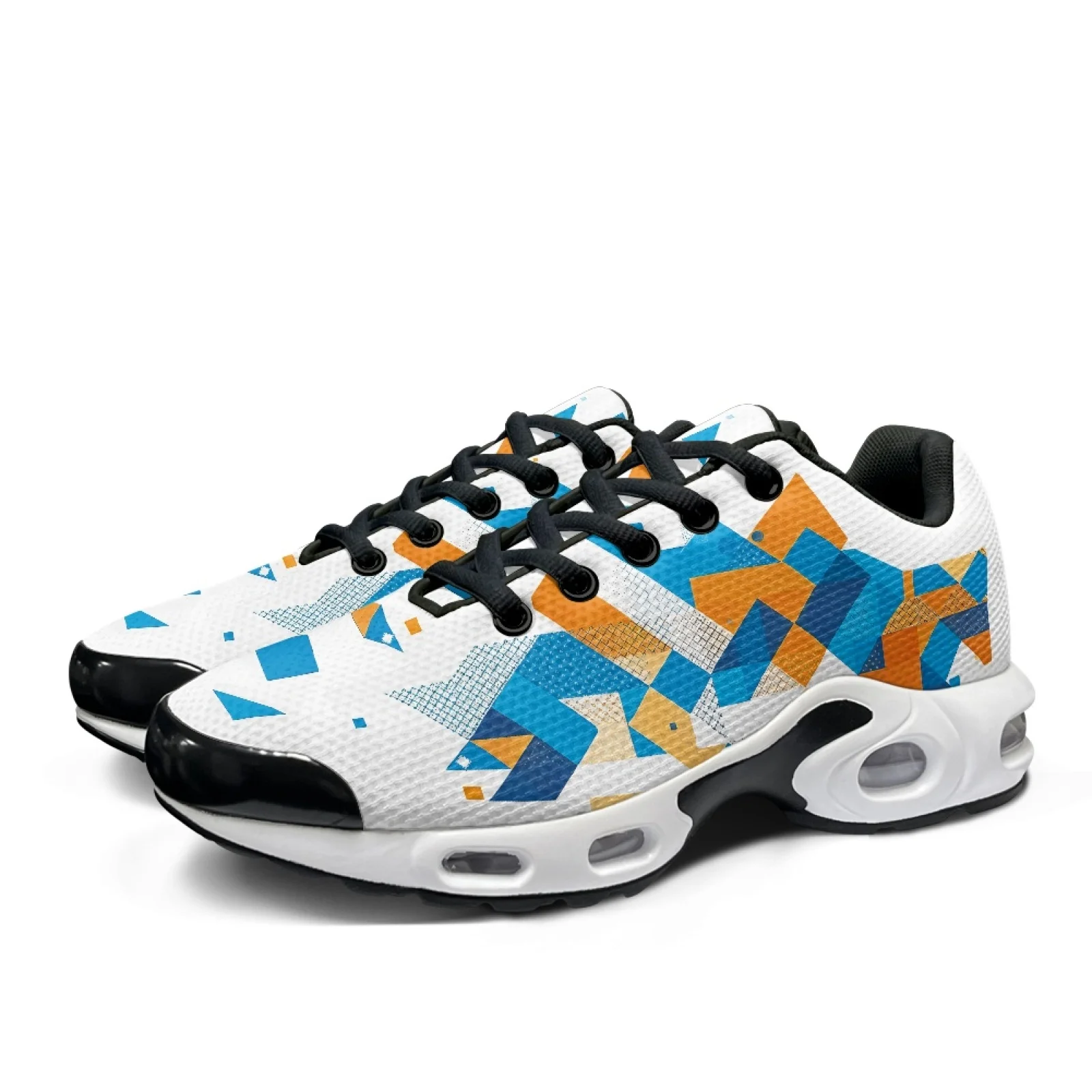 PENSTROLL Geometric Triangle Print Walking Sneakers Walking Shoes for Men, Shock Absorbing Shock Absorption Comfort Sneaker