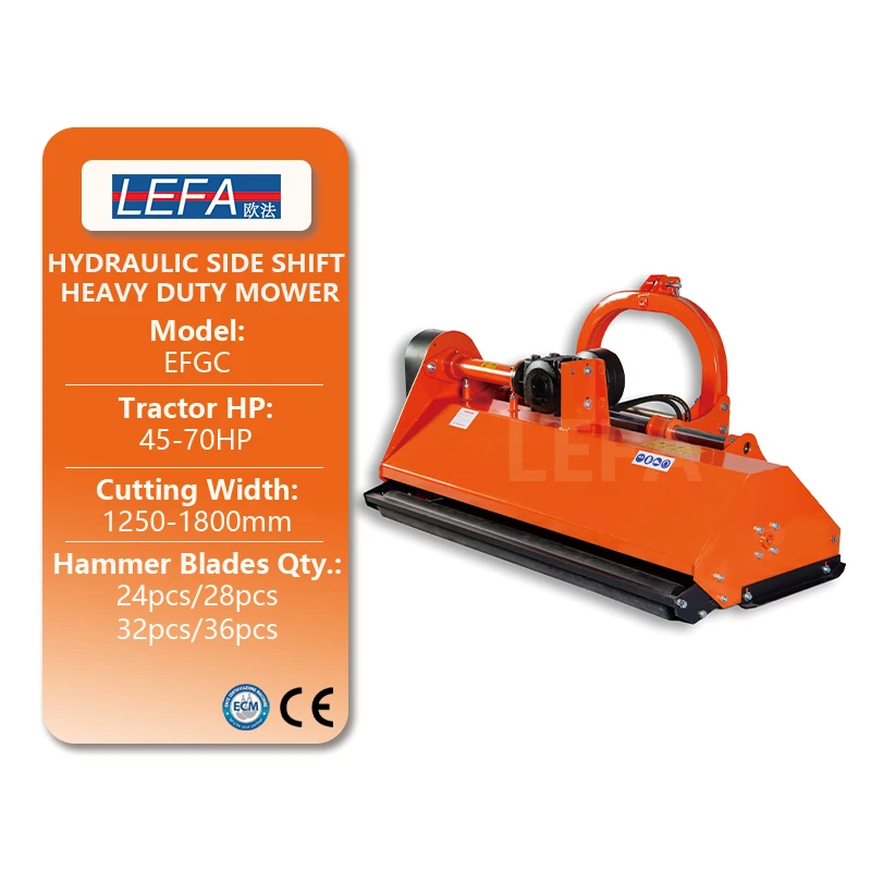 Lefa - Oferta Especial: Desbrozadora Hidráulica de Martillos para Tractor Agrícola con Accionamiento por Toma de Fuerza (PTO)