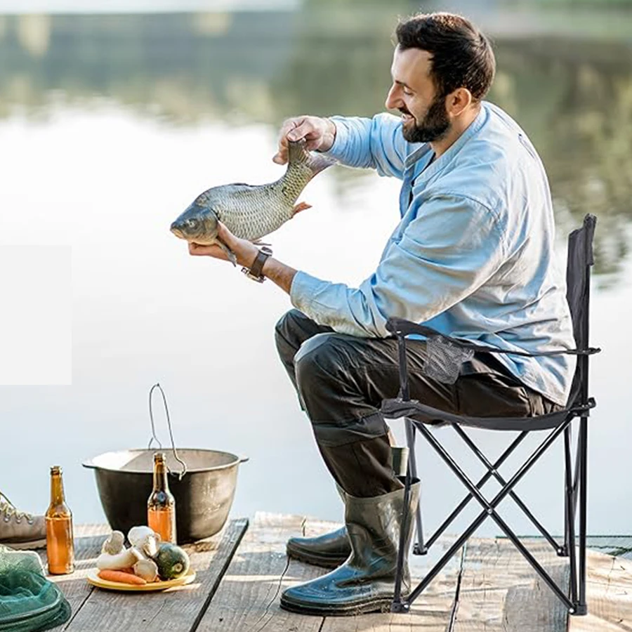 كرسي تخييم كرسي بذراعين قابل للطي كراسي قابلة للطي قابلة للطي لصيد الأسماك على الشاطئ ملحقات طويلة محمولة في الهواء الطلق سطح السفينة السياحية #4