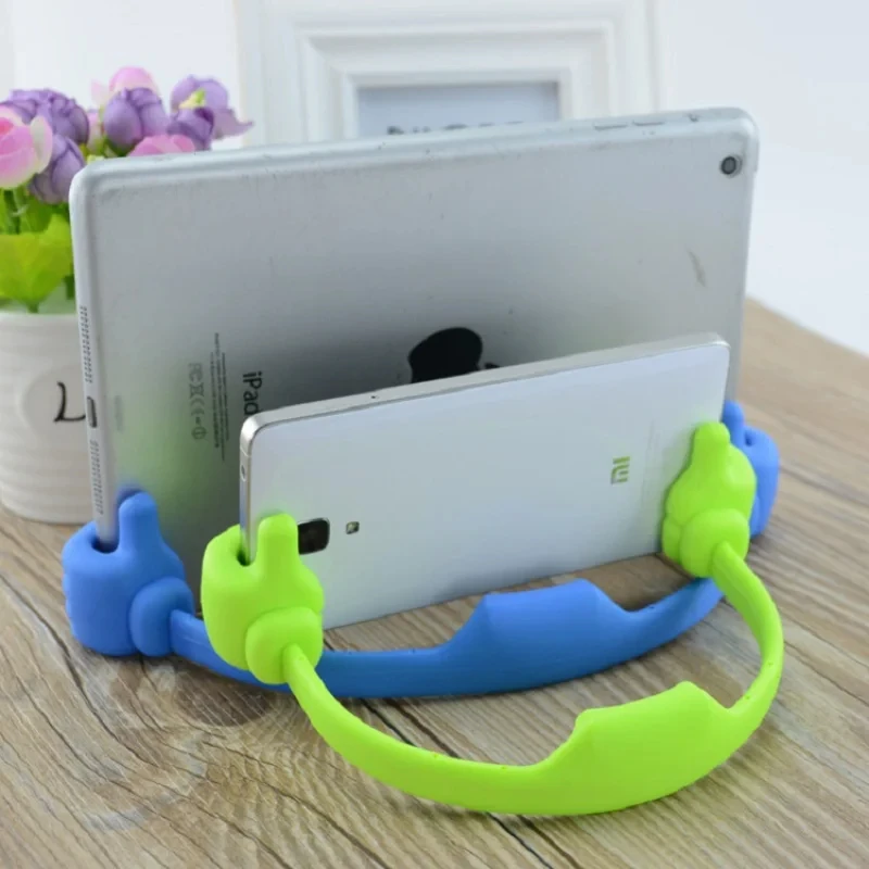 Thumbs-up Cell Phone Holder, Adjustable plastic Phone Stand, Multi Colors Portable Desktop Stand for iPhone Xiaomi Samsung