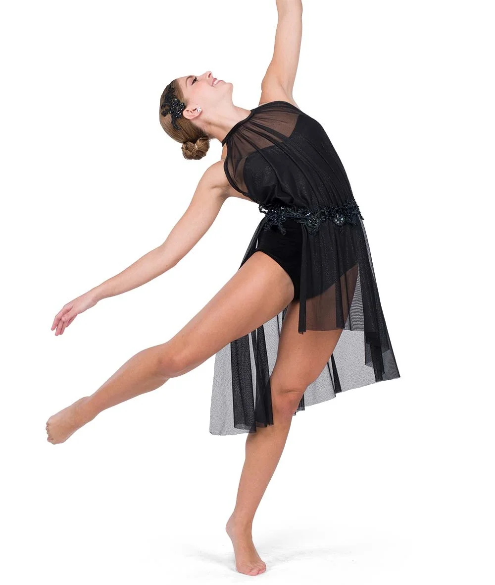 vestido-de-gasa-negro-con-cuello-para-actuacion-de-jazz
