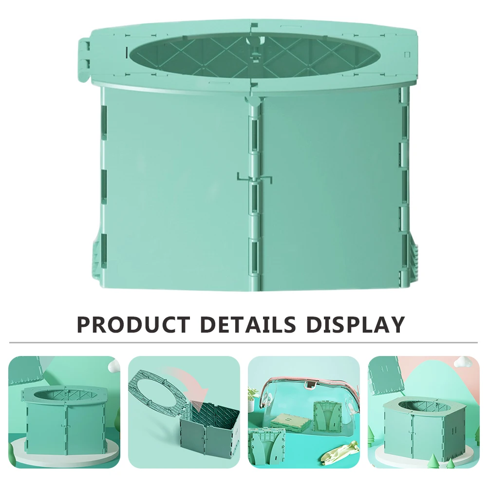 

1pc Portable Baby Folding Toilet Seat for Travel Car Green Color Potty Training Foldable Sturdy PP Material Bright Attracts