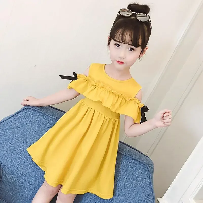 Girls Casual Summer Green Dress Baby Fashion 11 Child 2 4 To 12 Years Princess Dresses Brief Play In The Park Girls Clothes Kids