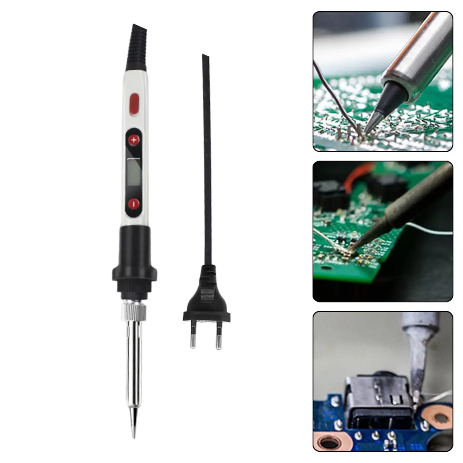 

Electric Welding Pen LCD Display Anti Scald Handle on and Off Switch Multipurpose Adjustable Temperature Welding Tool for Craft