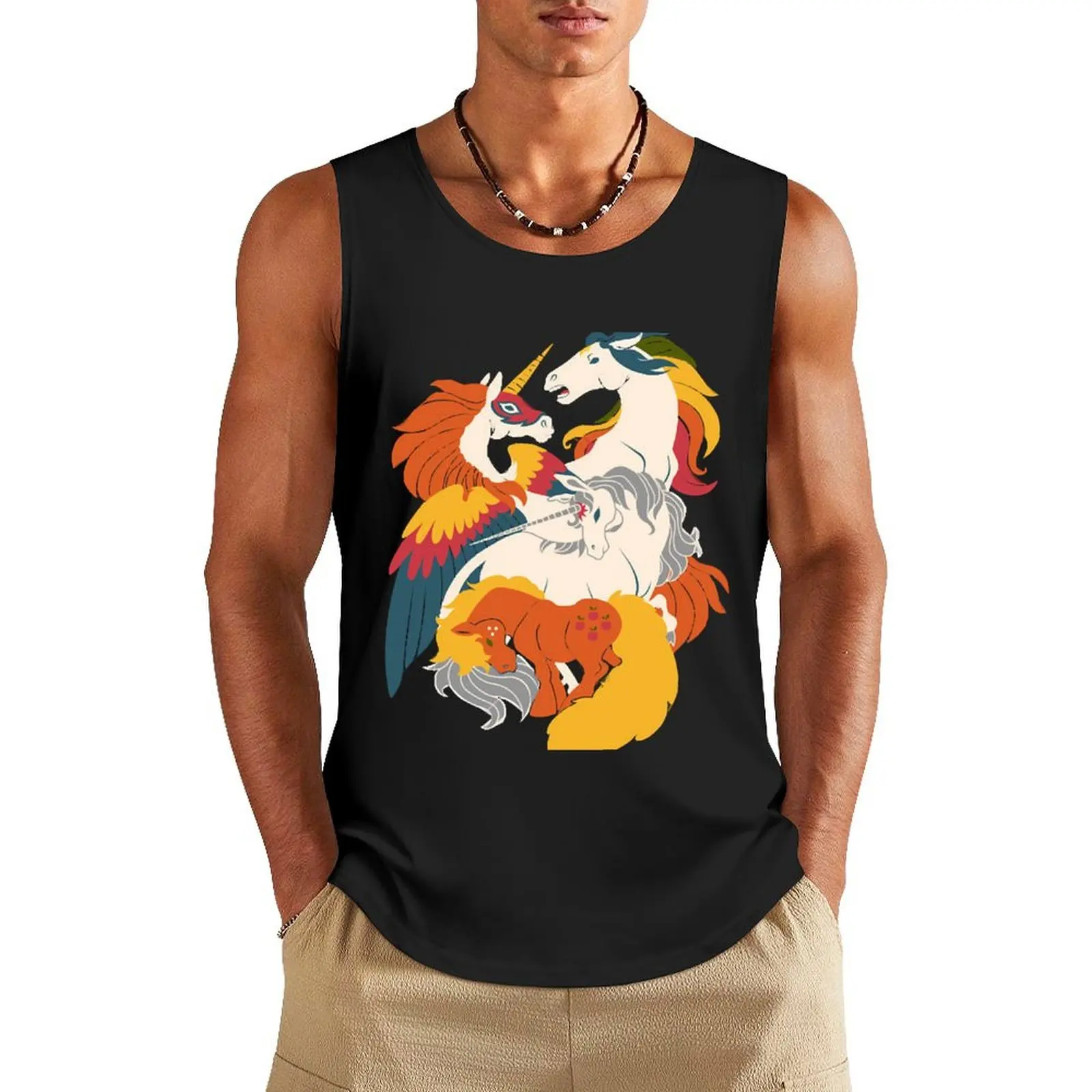 

Four Horses of the Nostalgialypse Tank Top T-shirt for fitness t-shirt gym man Men's fitness t-shirt gym Men's t-shirts
