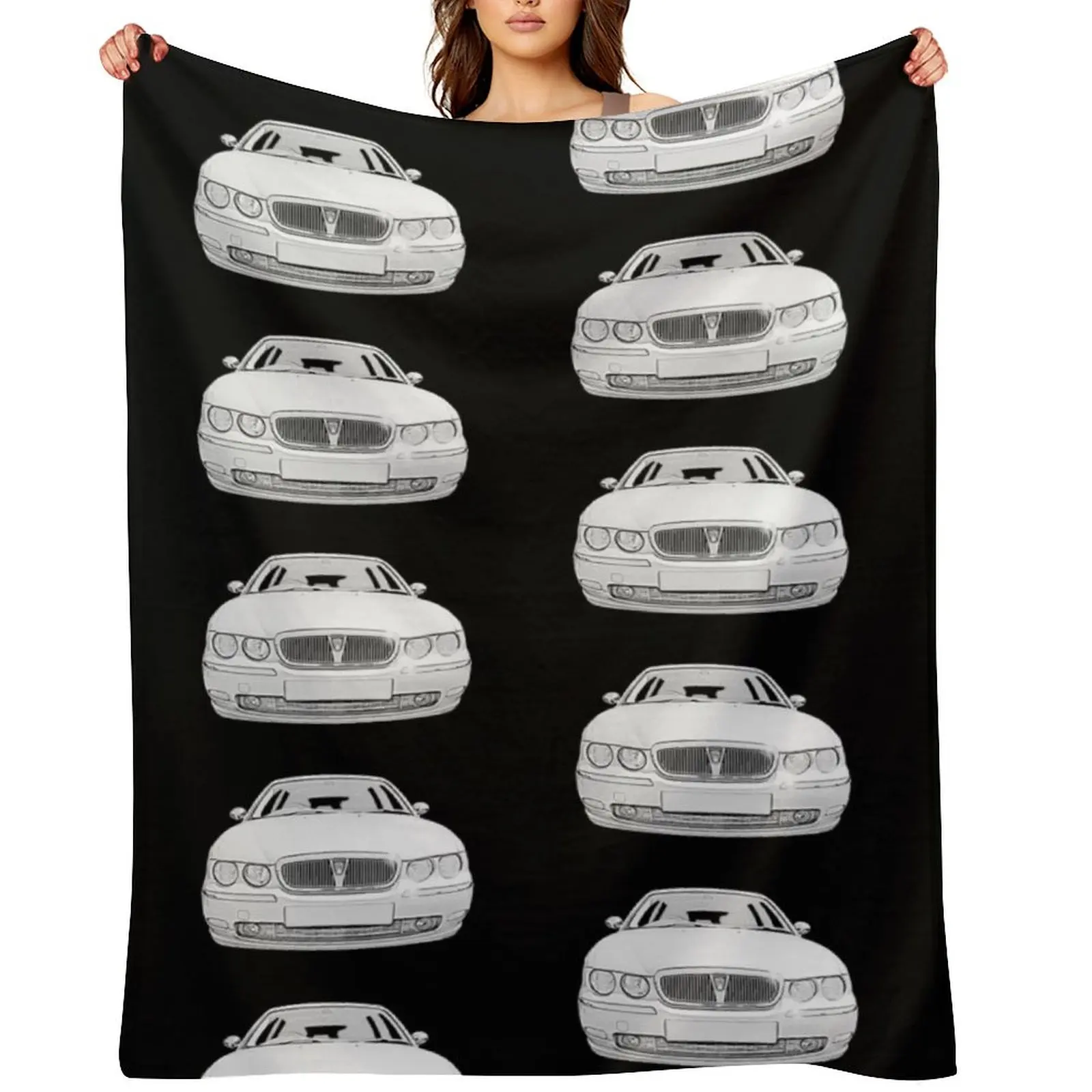 Rover 75 classic car Throw Blanket Softest Shaggy Decorative Sofas Kid'S warm winter Beach Blankets