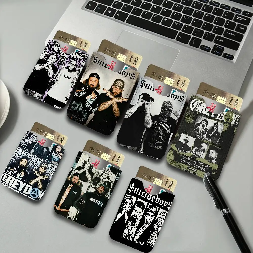 Singer S-Suicideboy Band Album Creative Printed with Leather Protective Case Business Portable Letter Pattern Leather Bags