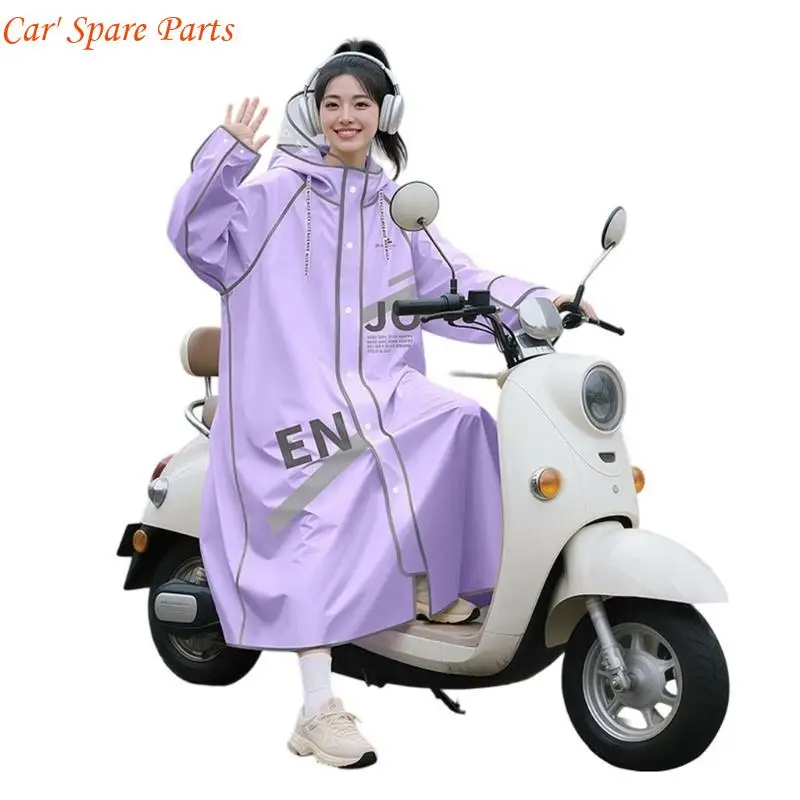 Y4UA Motorcycle Rain Gear Raincoat Enhanced Tear Resistance Full Body Reflective Strips For Safe Nighttime Riding