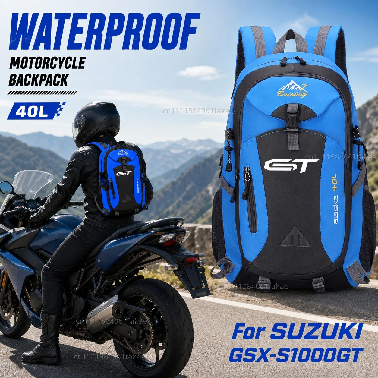 

For SUZUKI GSX-S1000GT GSXSGT GSXS-GT GSXS1000GT GSX-S Motorcycle Backpack 40L Waterproof Travel Backpack Outdoor Hiking